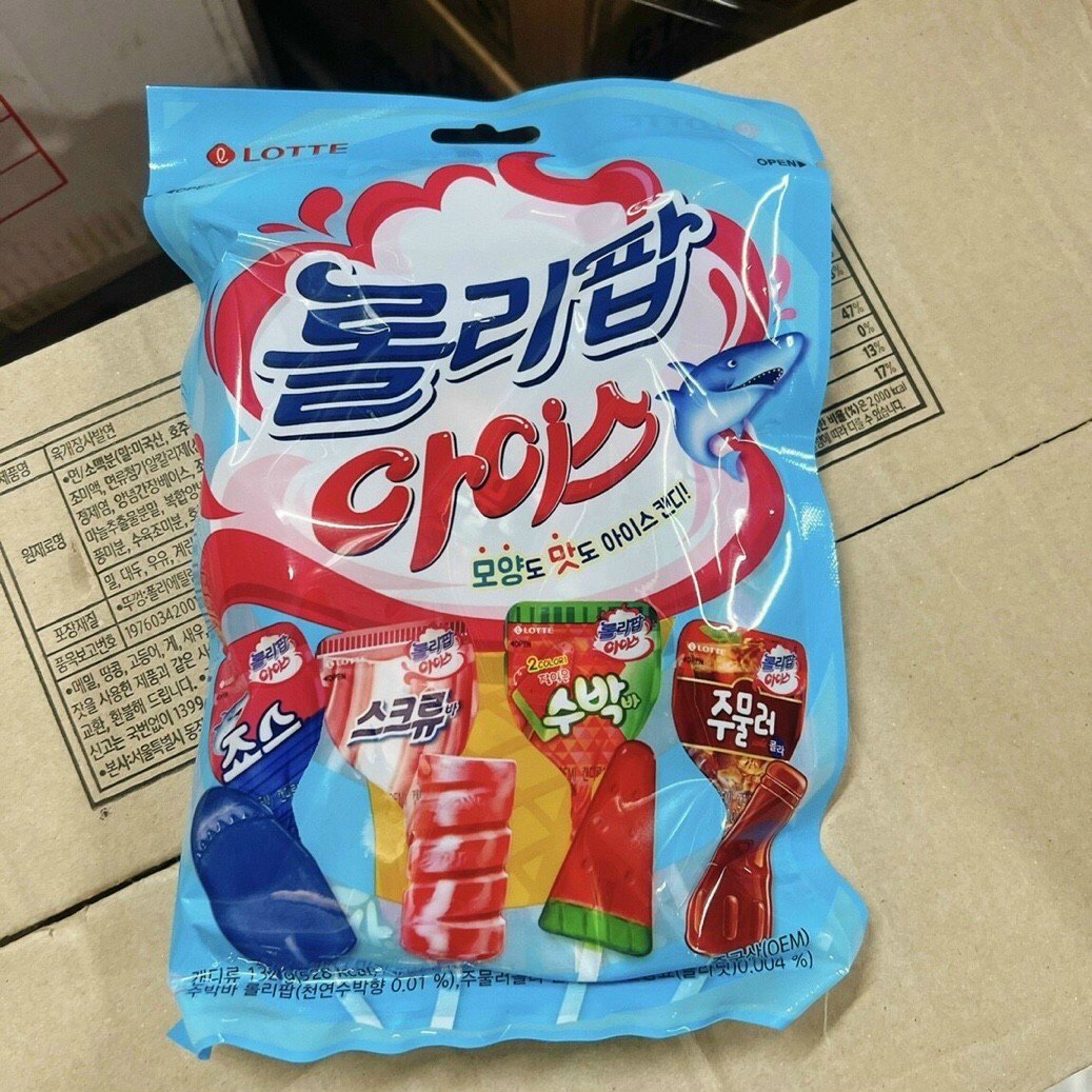 [Hàng Chính Hãng] Kẹo Mút Lollipop Ice Lotte Gói 132gr