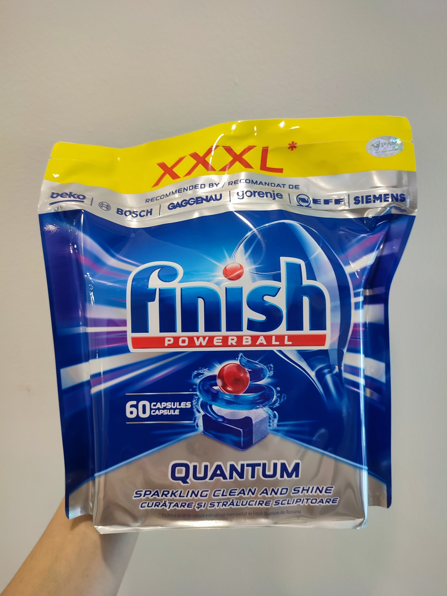 Viên rửa bát Finish Quantum 60 viên hương chanh