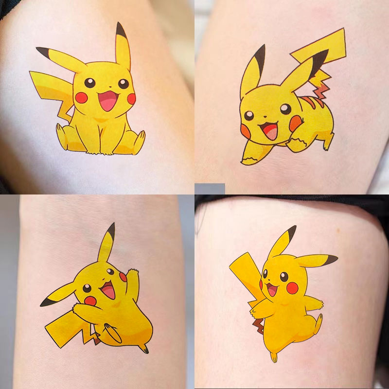 Hình xăm Pokémon Thám tử Pikachu và những người bạn  Hướng dẫn thợ xăm   Ink