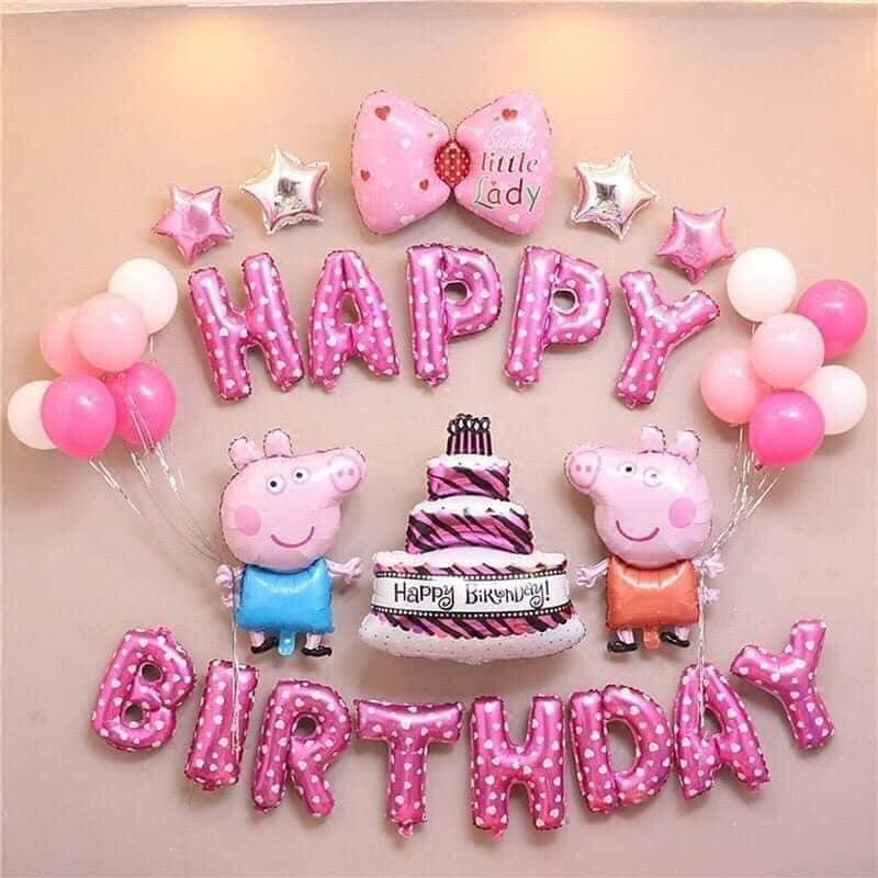 Bộ bóng bay sinh nhật, bóng bay chữ Happy Birthday