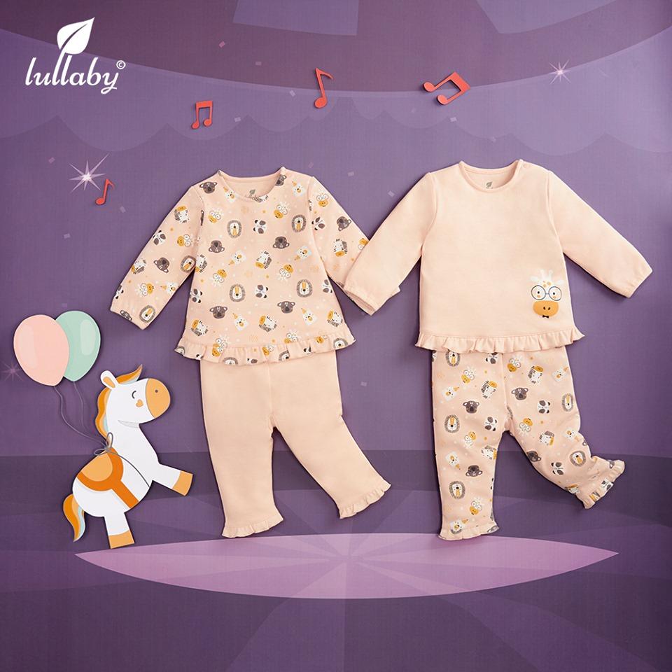 Combo 2 Bộ Quần Áo Bèo Gấu Lullaby Vải Interlock BST Thu Đông 2019