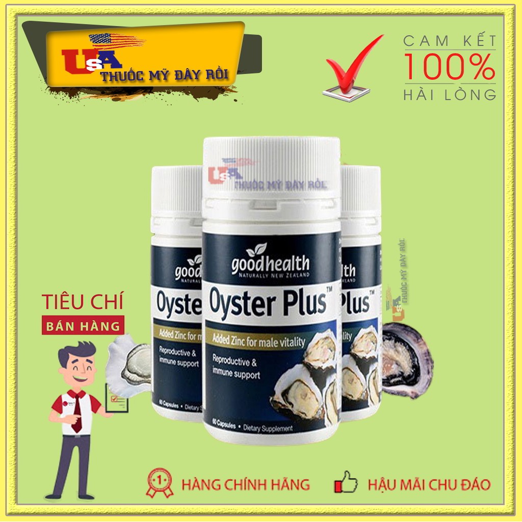[HCM]Tinh Chất Hàu Úc Oyster Plus ZinC Goodhealth [60 viên]