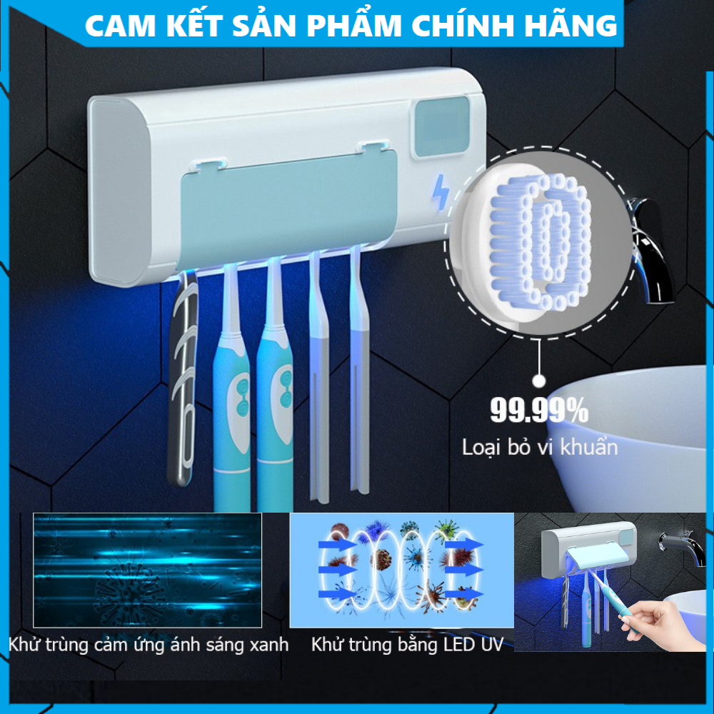 Giá Để Bàn Chải Đánh Răng , Máy Khử Khuẩn Bàn Chải Đánh Răng Máy Khử Trùng Bàn Chải Đánh Răng Tự Động Tiệt Trùng Và Làm Sạch Mọi Vi Khuẩn Bám Trên Bàn Chải Đánh Răng Bằng Tia UV
