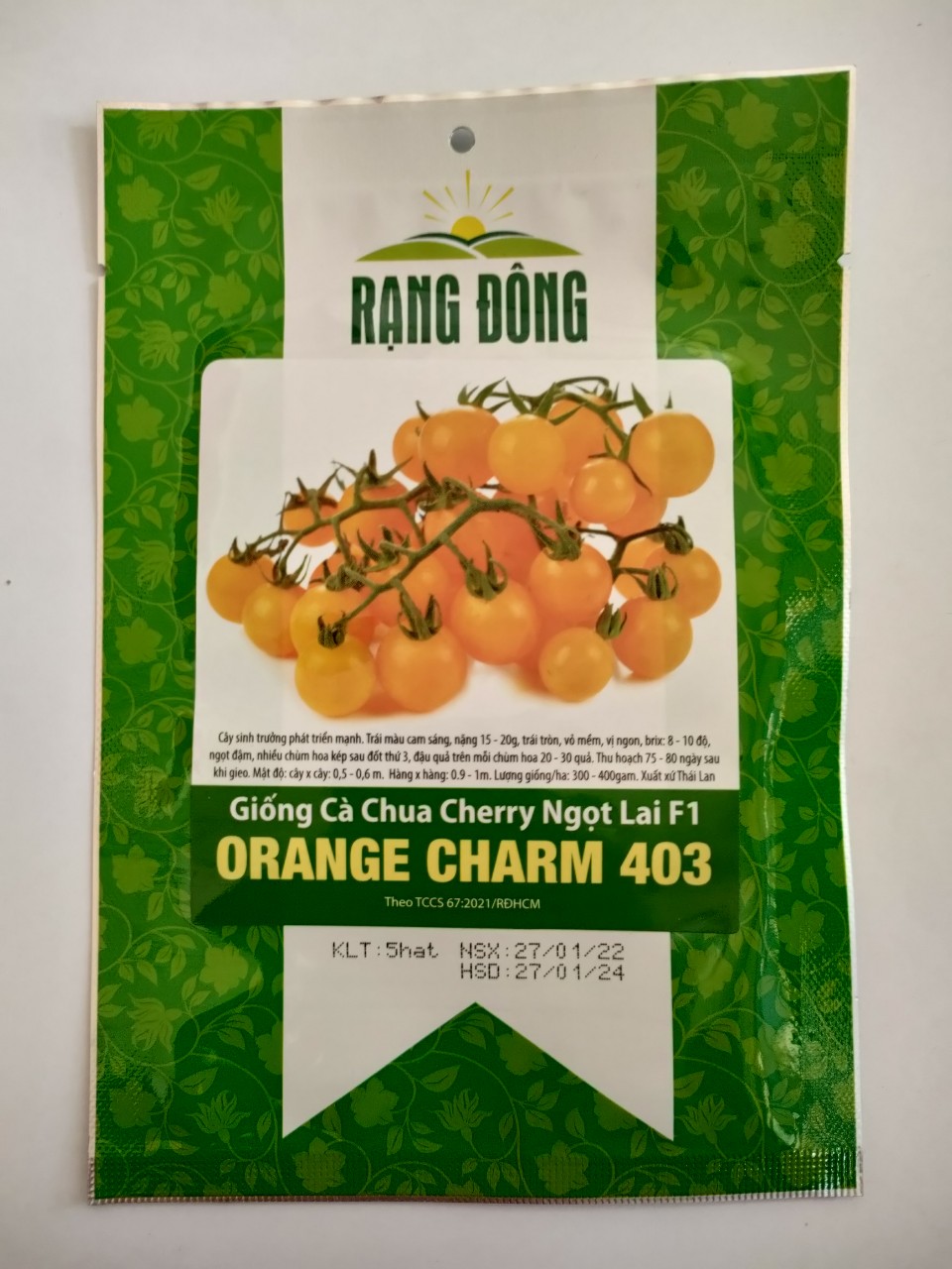 Hạt giống cà chua cherry ngọt vàng lai F1 Rạng Đông