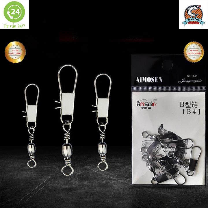 Khóa link câu cá ,khóa link hình chữ B chống xoắn cao cấp