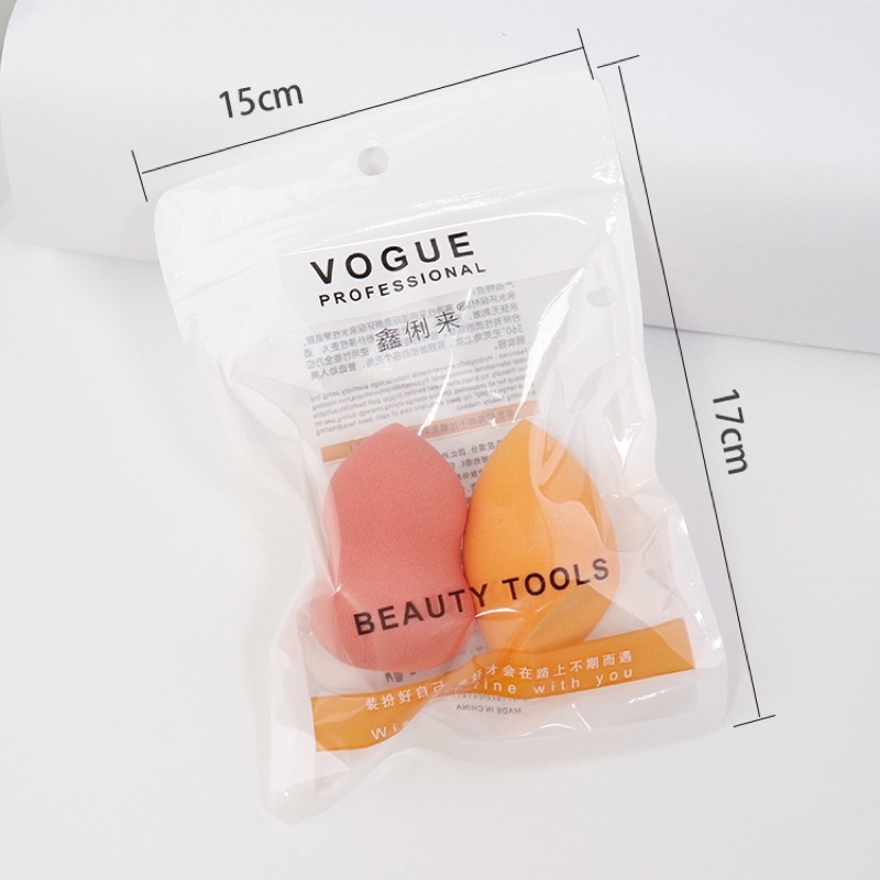 Set 2 bông mút tán kem nền trang điểm