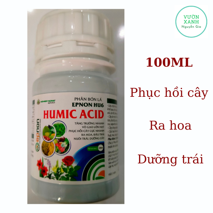 Phân Bón Lá Humic Acid 100ml. Kích Rễ, Bung Chồi, Tăng Sức Đề Kháng Cho Cây