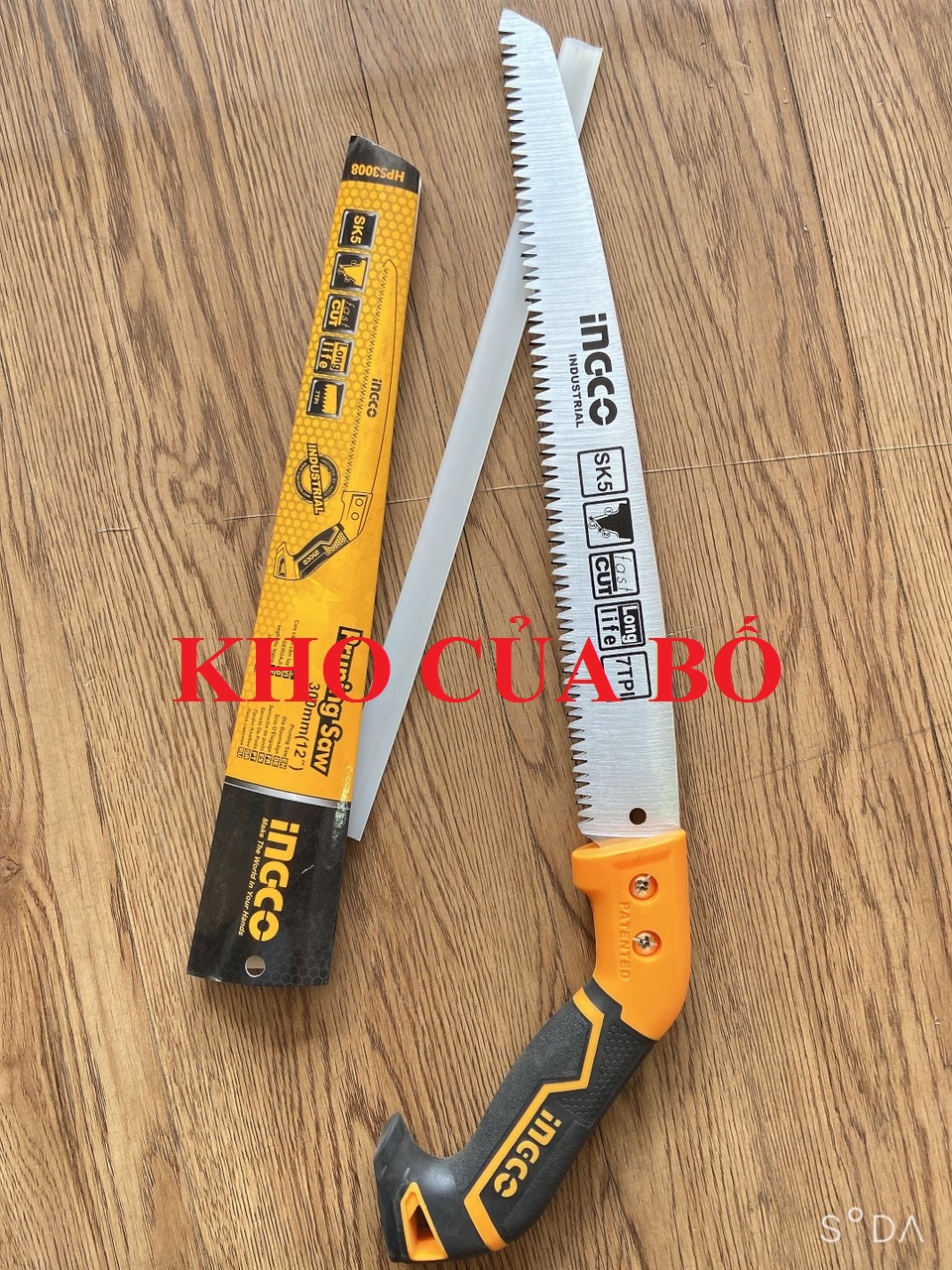 12" cưa cành cầm tay lưỡi thẳng ingco hps3008