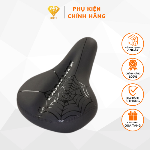 Yên xe đạp active đen đỏ, yên xe thể thao siêu êm siêu mềm, có rãnh thoáng khí, chống nước không cần dùng bọc yên