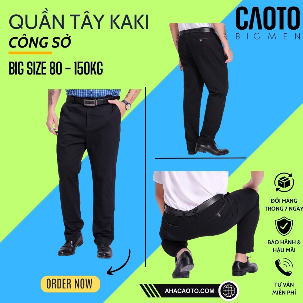 Quần Tây Công Sở Big Size Nam Đen Quần Tây Cỡ Lớn Nam - Size Lớn 36 37 38 39 40 41 42