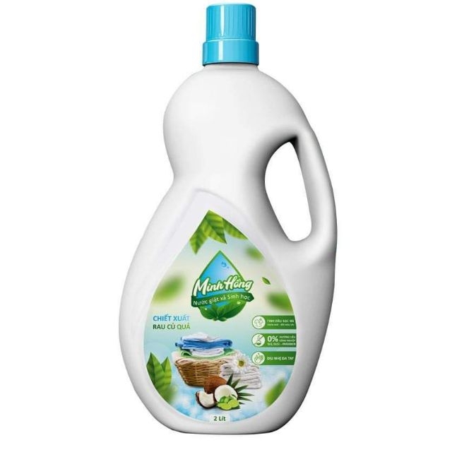 Nước giặt xả organic 100% vỏ rau củ quả minh hồng 2l