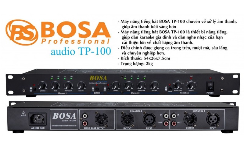 Máy nâng tiếng bosa tp100 chính hãng