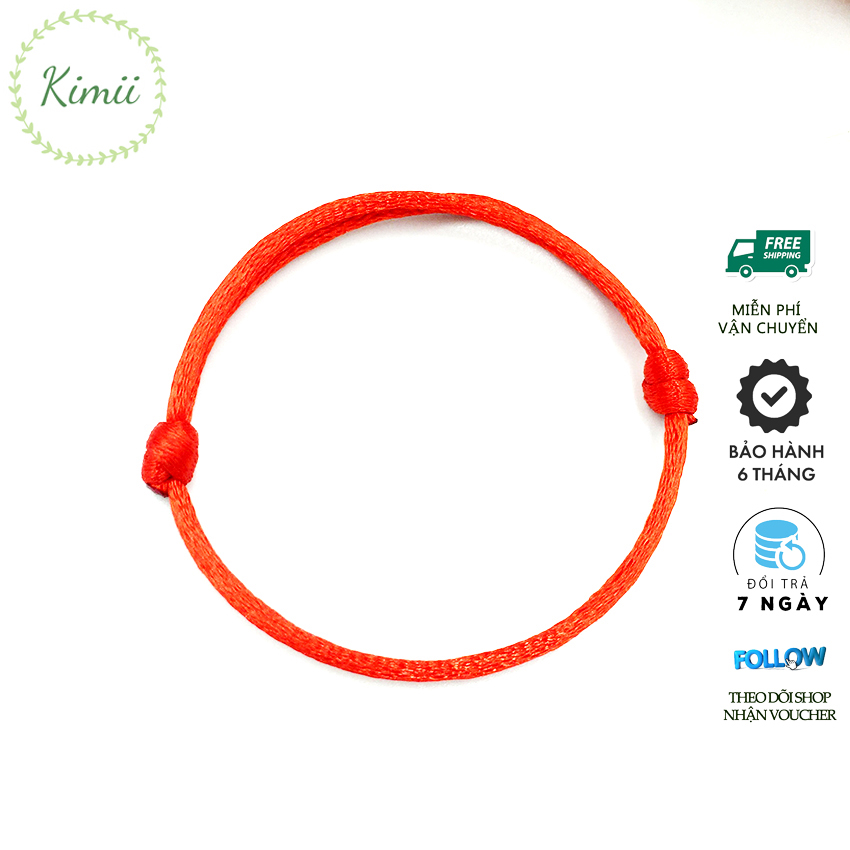 Vòng tay Handmade Vòng tay phong thủy Dây chỉ đỏ may mắn V7 Vòng tay KIMII