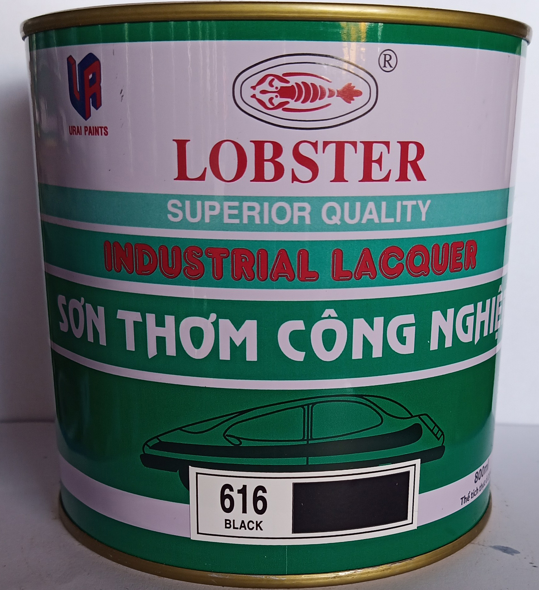 SƠN THƠM CÔNG NGHIỆP LOBSTER 800ML ĐEN BÓNG (616)