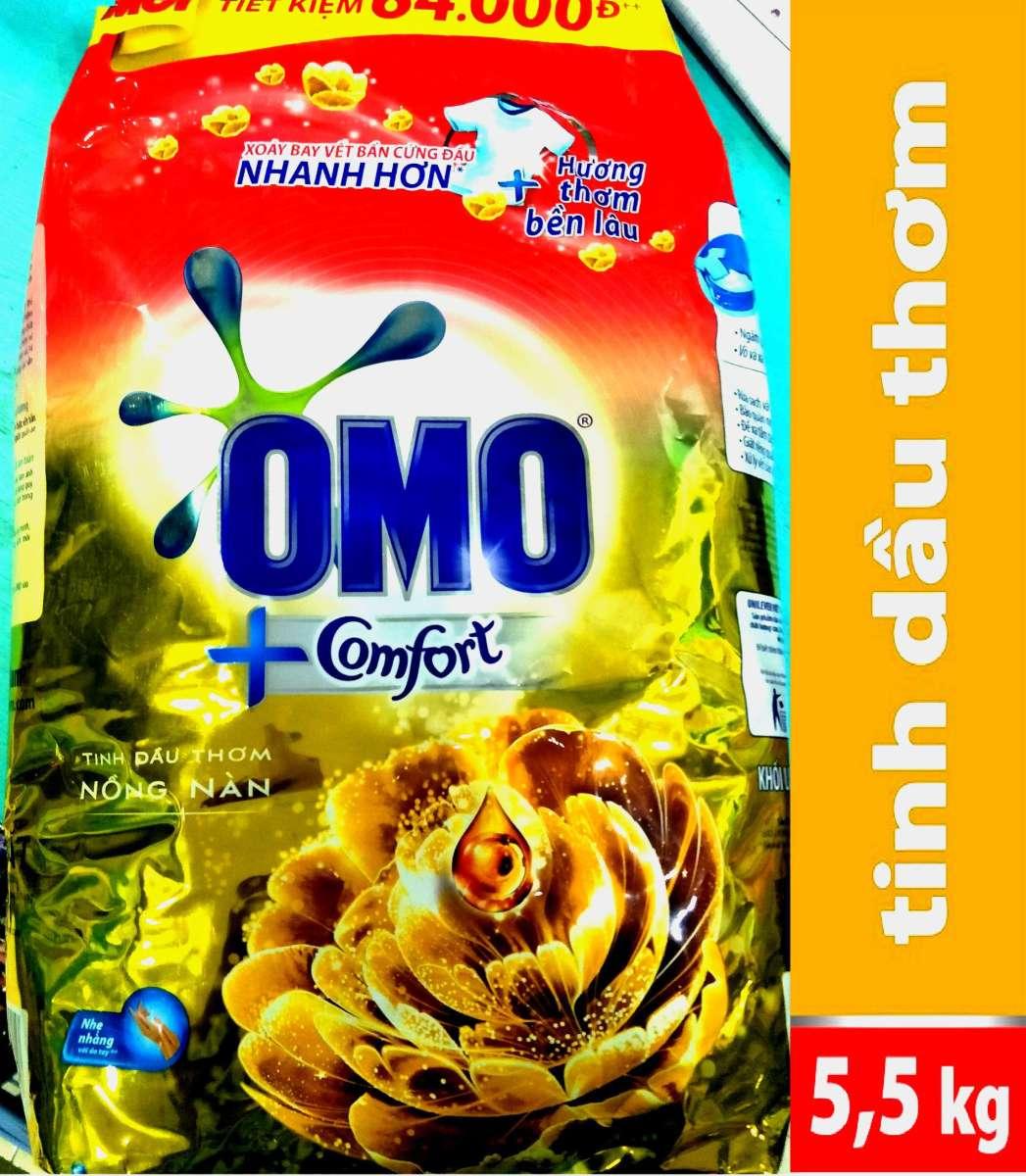 bột giặt Omo comfort tinh dầu  thơm 5,5 kg