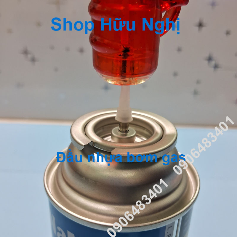 100 Đầu bơm gas bật lửa, bơm hột quẹt gas bằng bình gas mini