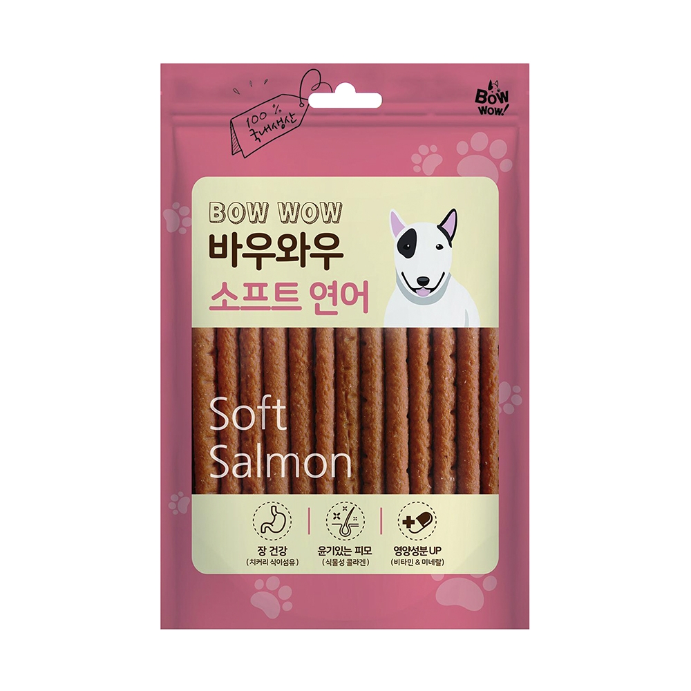 Que vị gà và cá hồi Bowwow - Bánh thưởng cho chó mèo