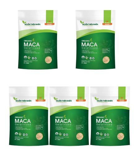Bộ 5 gói bột Maca Nguồn Thiên Nhiên Organic Gelatinized 200g x 5
