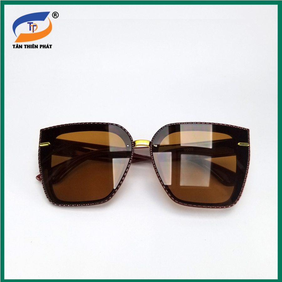 Mắt kính nữ tròng kính polarized phân cực - Kính mát nữ thời trang chống nắng, chống tia UV. Gọng bản to ôm mặt, tròng màu nâu trà sang trọng