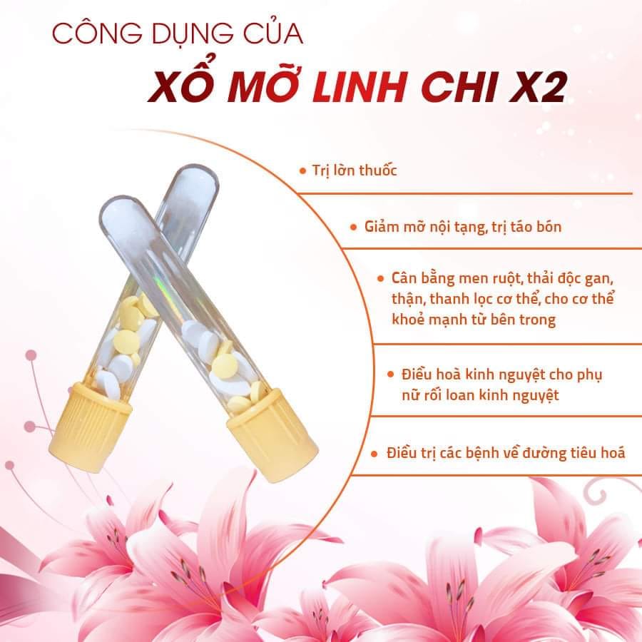 Viên xổ mỡ vành ruột – linh chi đỏ