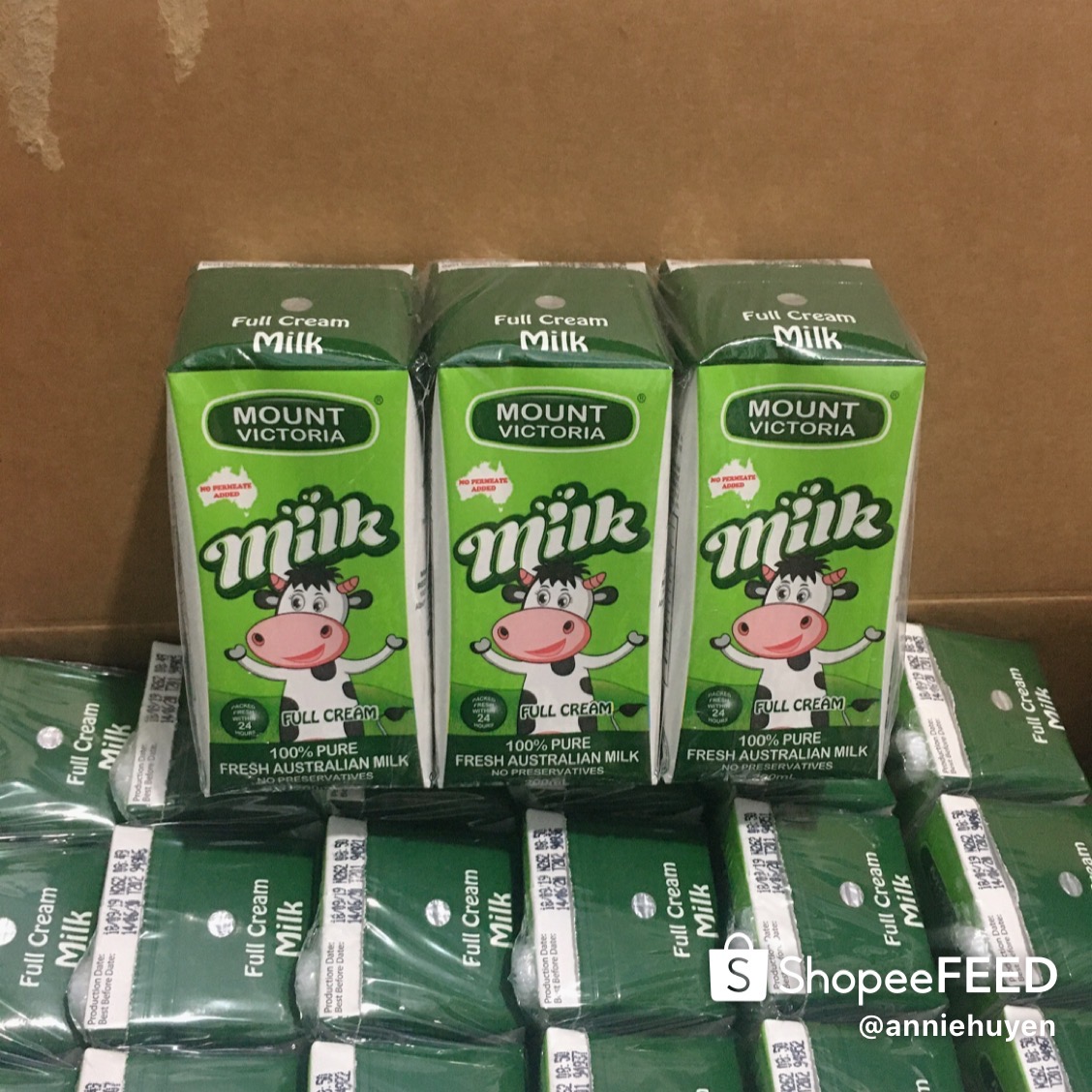 Sữa tươi nguyên kem Mount Victoria thùng 24 hộp 200ml