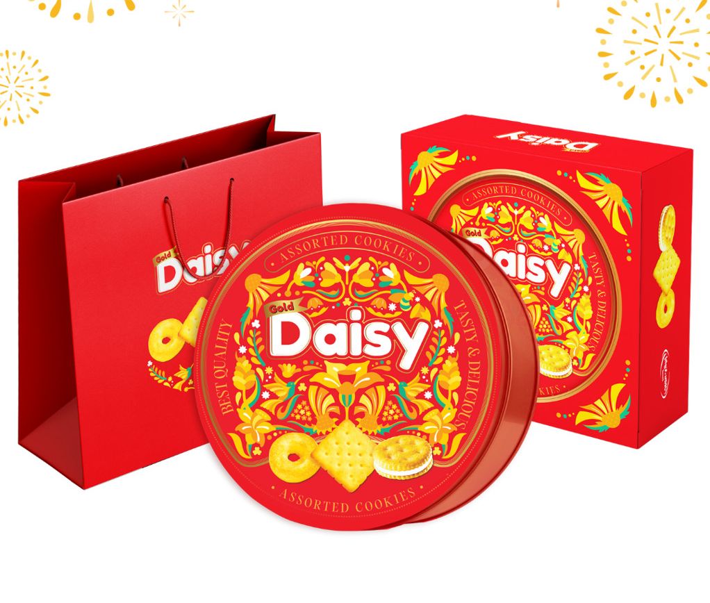 Bánh Gold Daisy Assorted cookies 308g