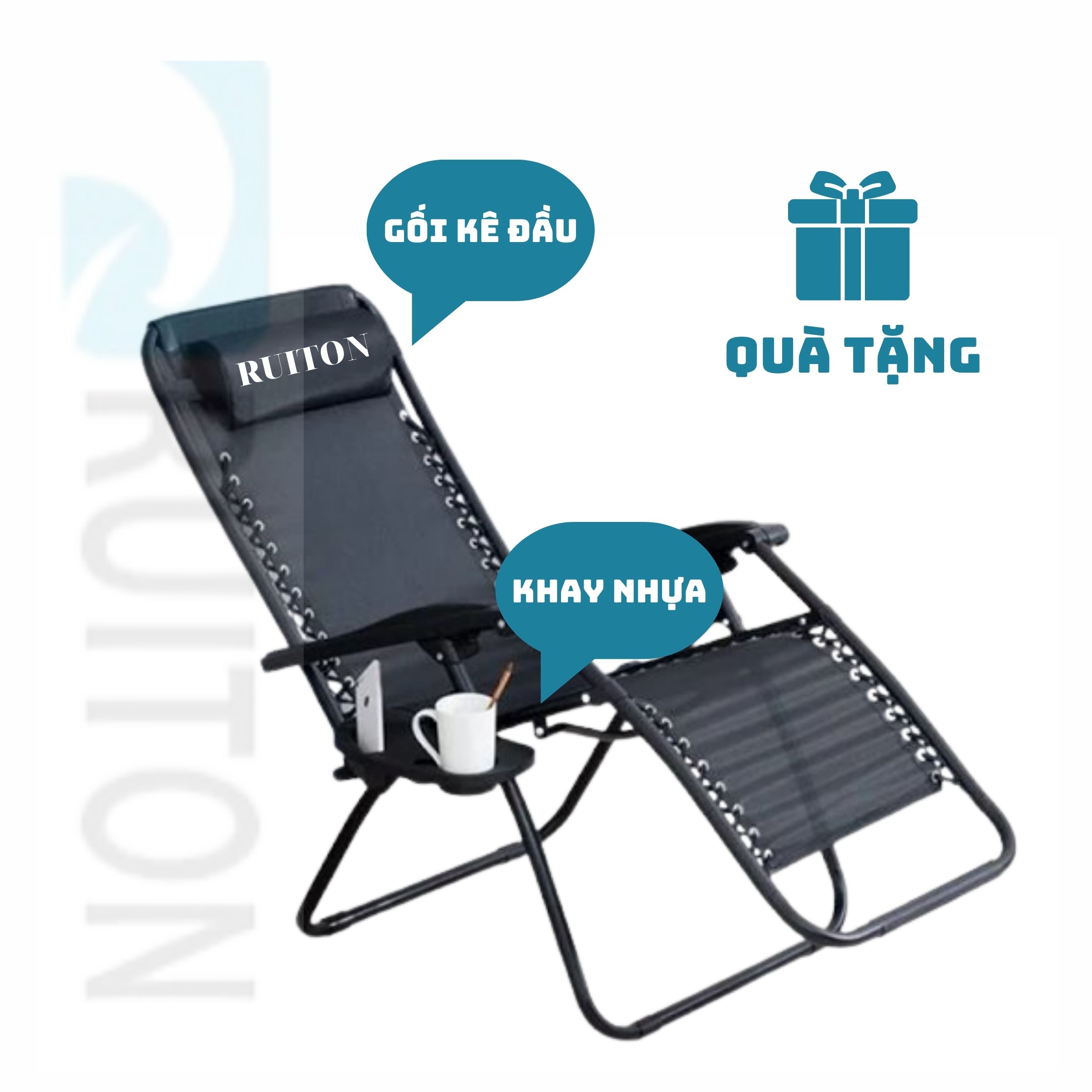 Ghế văn phòng, ghế thư giãn Ruiton, ghế lười, ghế xếp, giúp thư giãn, nghỉ ngơi - Hàng nhập khẩu