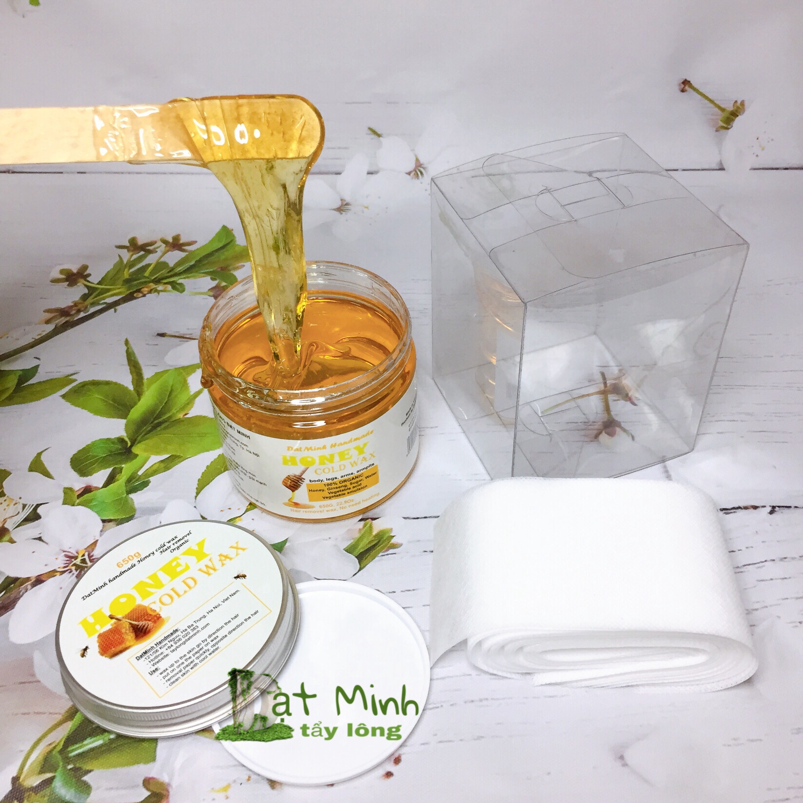 GEL WAX LẠNH TẨY LÔNG 650G, ĐẠTMINH HANDMADE HONEY COLD WAX 650G. Tẩy lông tận gốc Chân, Tay, Nách, Cơ thể