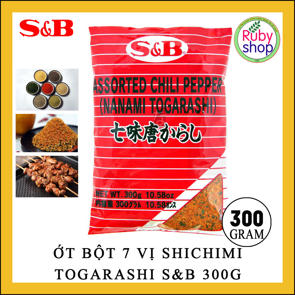Ớt bột 7 vị shichimi {S&B} - 300g - Nhập khẩu Nhật Bản