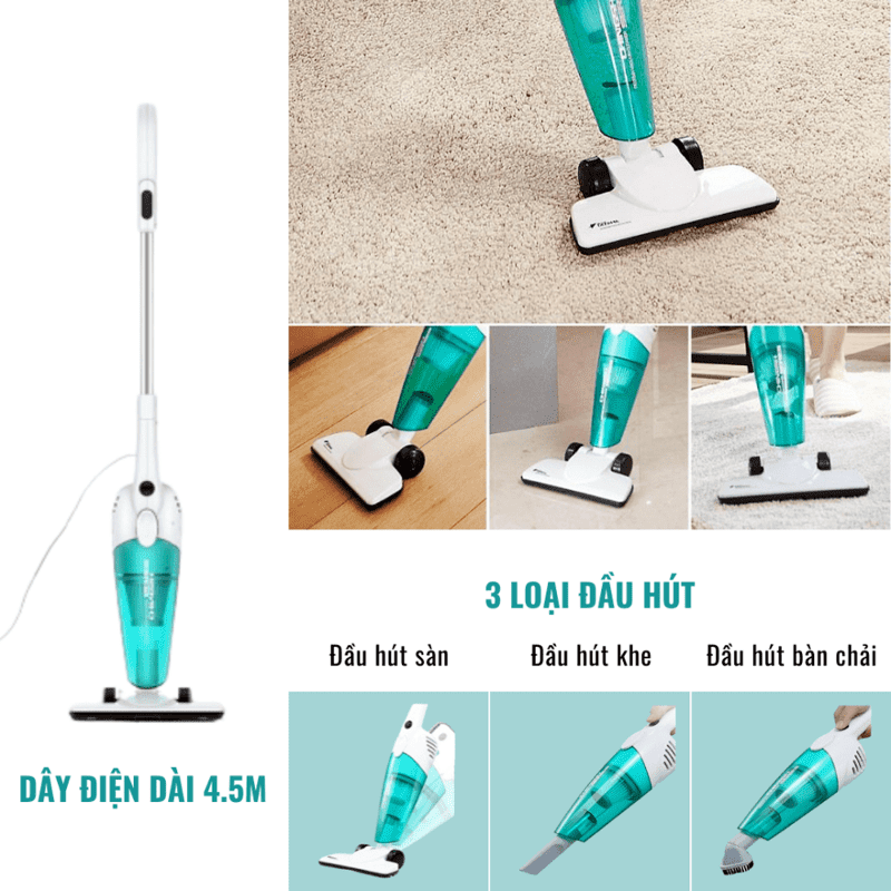 600W | MODEL 2023 | Máy hút bụi cầm tay có dây Deerma DX115C - Máy hút bụi Xiaomi DX118C - BH 3 thán