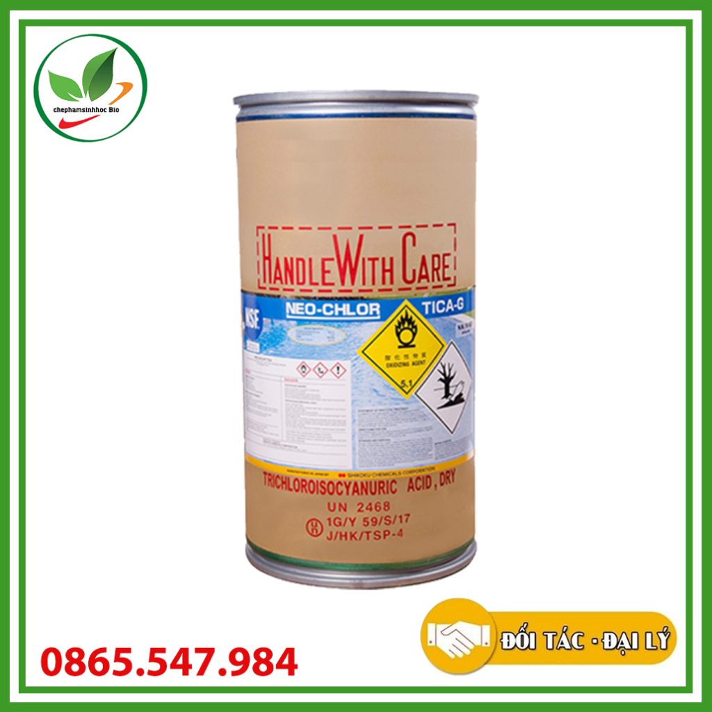Chlorine dạng viên 200g Nhật TCCA (Neo chlor 90%) hãng Shikoku. Thùng 50kg