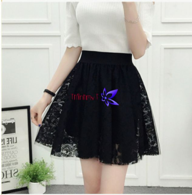 [HCM]chân váy ren ngắn cao cấp