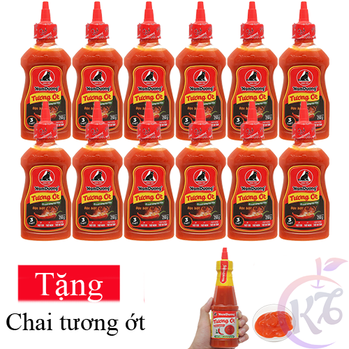 Combo 12 chai Tương ớt Nam dương Cay đặc biệt chai 250g Tặng 1 chai tương ớt - tương ớt 3 THẬT siêu 