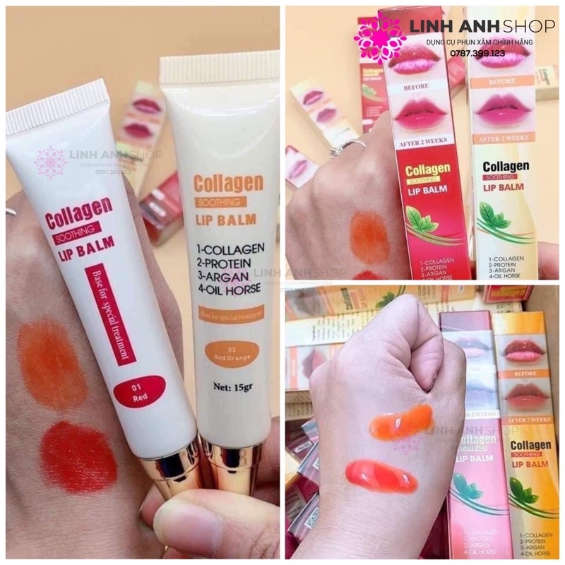Dưỡng colagen lips balm kích màu môi garby