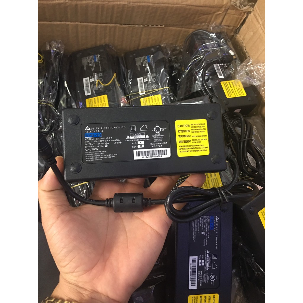 Nguồn 12v10a DELTA chính hãng , Adapter 12V10A cho camera , thiết bị điện