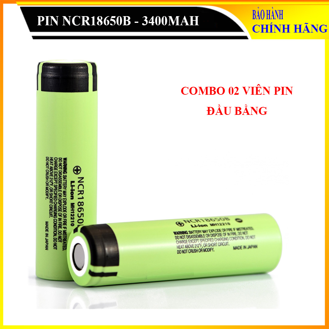 Pin panasonic ncr18650b mới dung lượng 3400mah