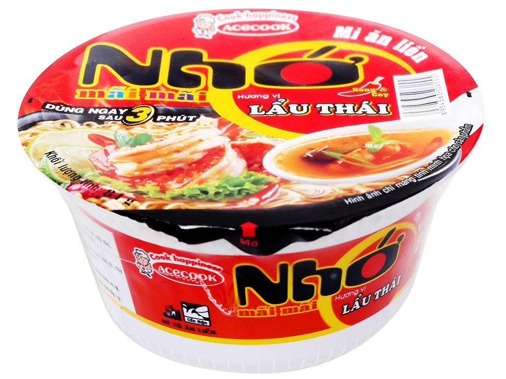 Mì tôm hương lẩu Thái Nhớ mãi mãi tô 84g