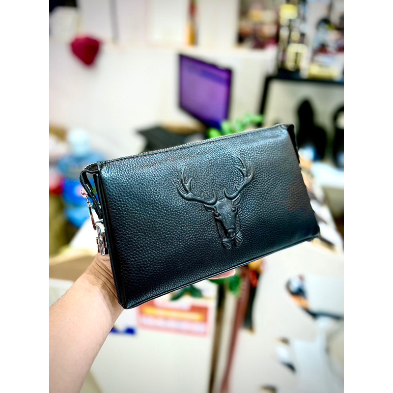 Clutch cầm tay 3038.ví cầm tay da thật khóa số cao cấp