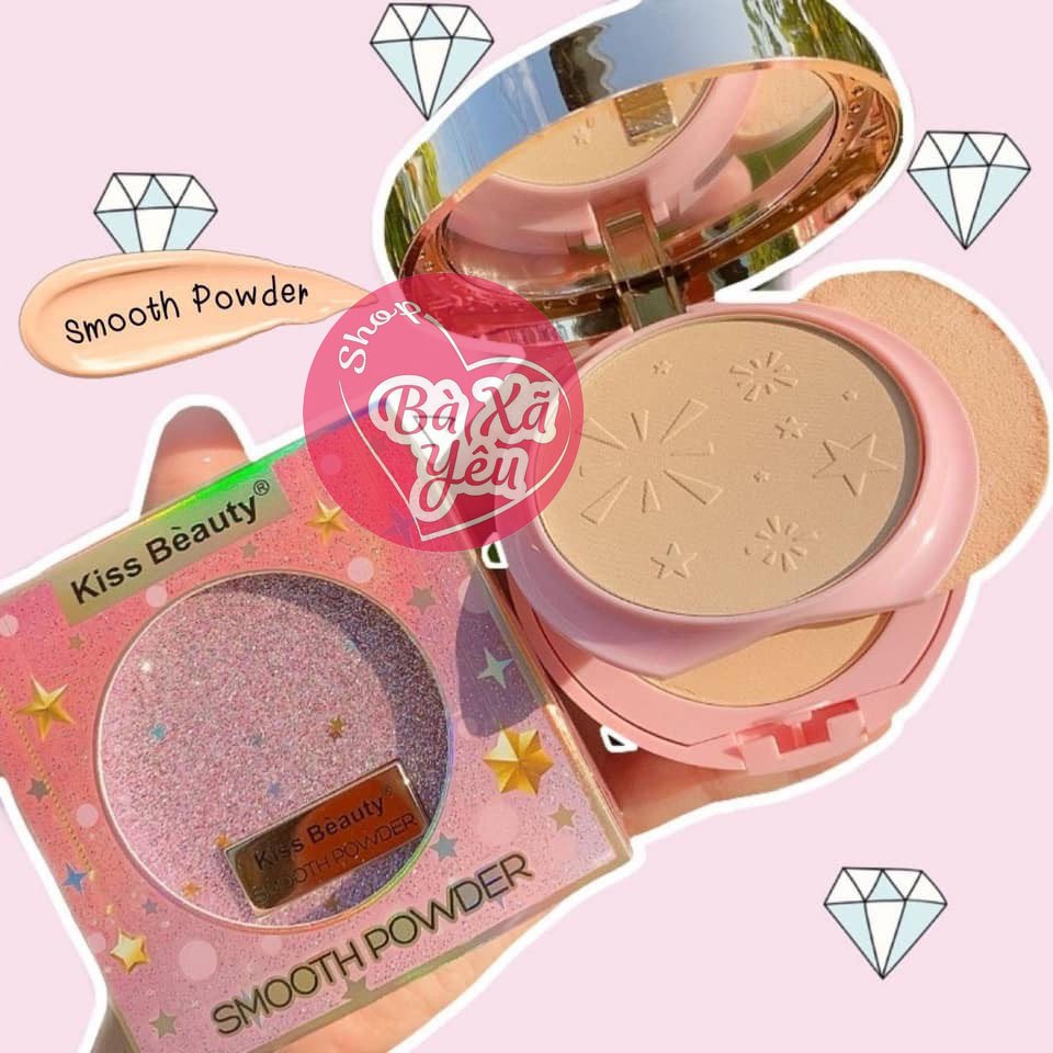 Phấn Phủ 2 Tầng Kiss Beauty Smooth Powder