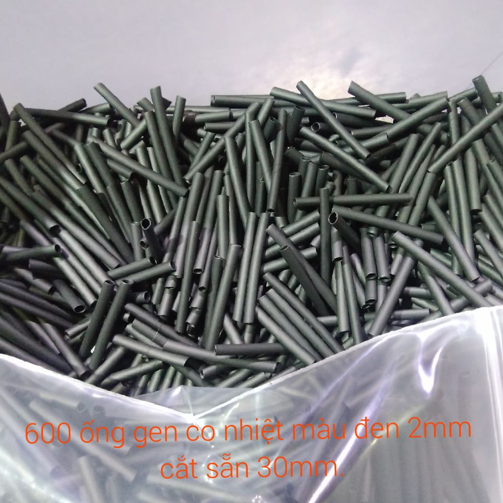 [HCM]600 ống gen co nhiệt phi 2mm cắt sẵn 30mm màu đen.