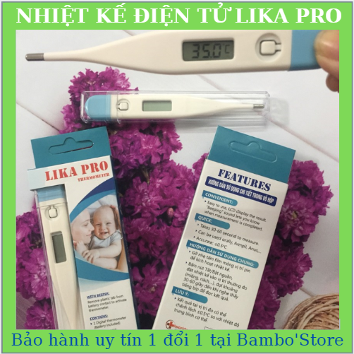 Nhiệt kế điện tử - Hiệu LIKE PRO dễ sử dụng - Không thấm nước màn hình điện tử rõ nét - Màn hình rõ nét - Cho kết quả nhanh, chính xác
