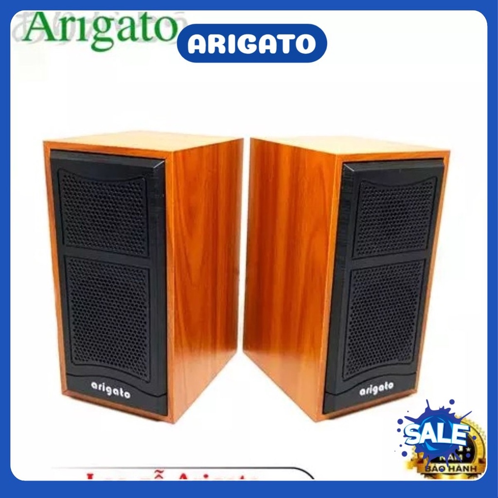 ◐ Loa máy tính vi tính laptop mini để bàn vỏ gỗ Arigato M22 loa Loyfun bass giá rẻ âm thanh cực hay