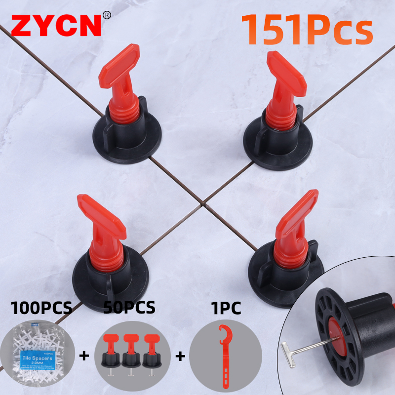 151pcs tái sử dụng gạch san lấp mặt bằng hệ thống công cụ điều chỉnh định vị liên kết miếng đệm plier sàn tường carrelage phẳng gốm