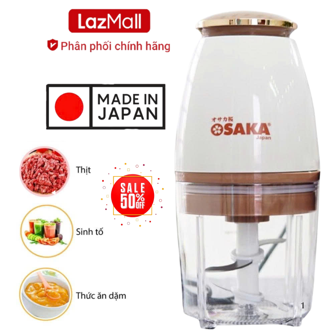 săn deal HOT LazMall Máy Xay Thịt Đa Năng OSAKA Japan Chính Hãng – Cối Thủy Tinh/Inox Dung Tích Lớn, Công Suất Mạnh Mẽ xay nhuyễn thịt, cá, rau củ nhanh chóng