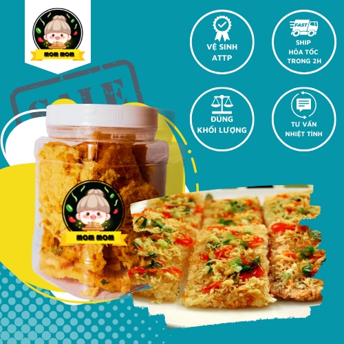 Cơm cháy chà bông Sài Gòn 300gr, giòn tan siêu ngon, đồ ăn vặt Sài Gòn| Mom Mom "