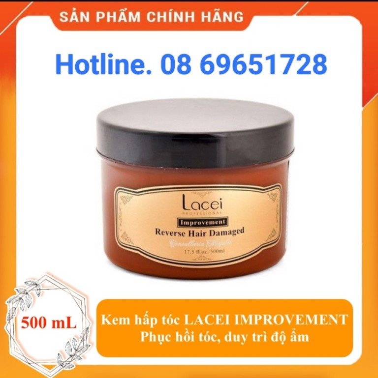 Hấp dầu, ủ tóc lacei nâu 500ml. chuyên phục hồi tóc hư tổn, phục hồi tóc khô xơ