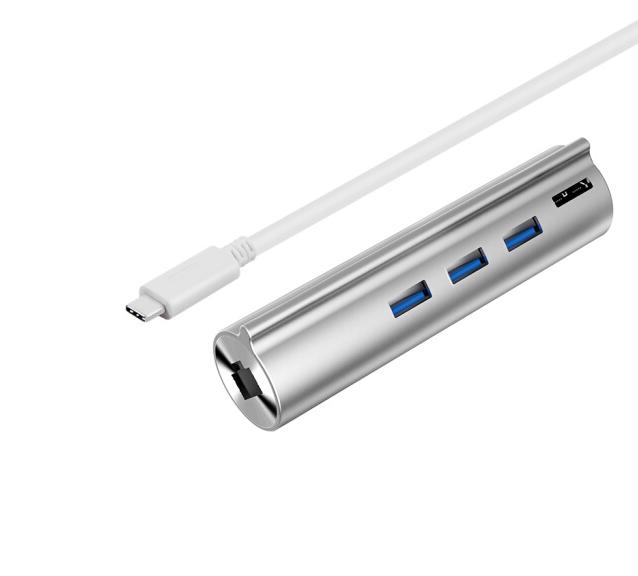 Cáp chuyển usb type-c sang lan gigabit + 3 cổng hub usb 3.0 unitek y-3095