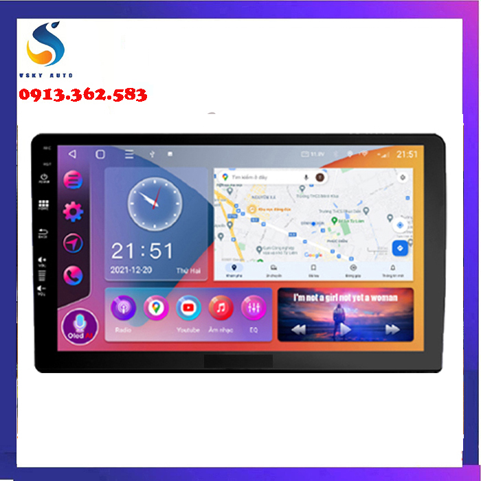 Combo màn hình kèm dưỡng dây nguồn zin cho xe TOYOTA CAMRY 2015-2018 - man hinh dvd android, đầu and