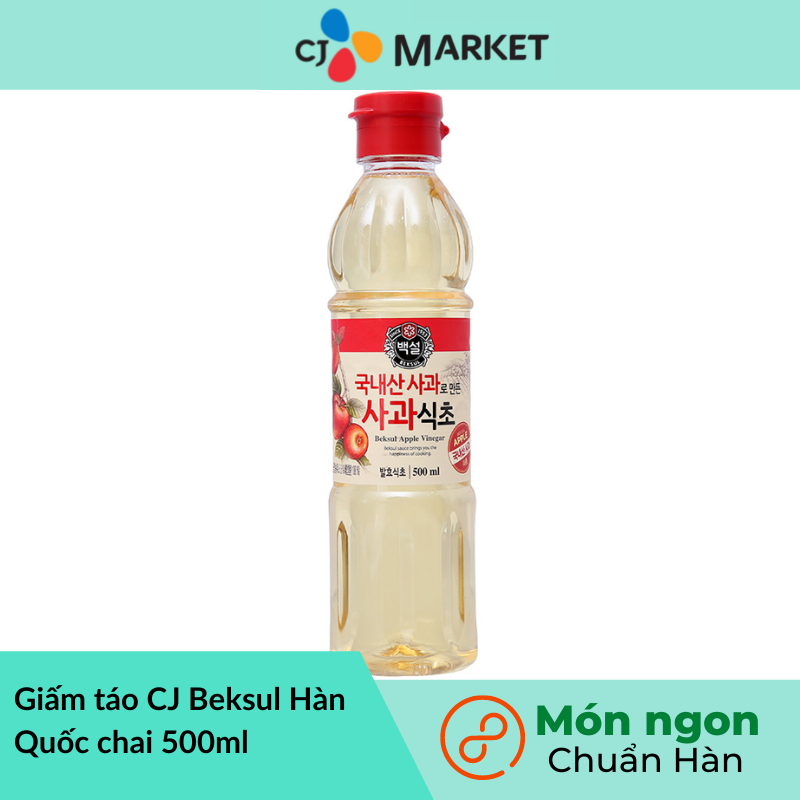 Giấm táo Hàn Quốc CJ Beksul chai 500ml (Date 23.09.2024)