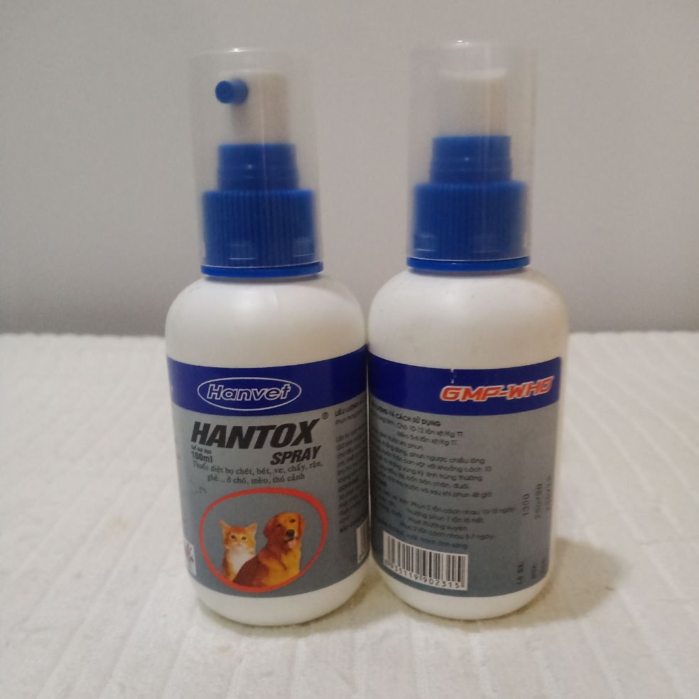Hantox spray đặc trị ve rận ở chó